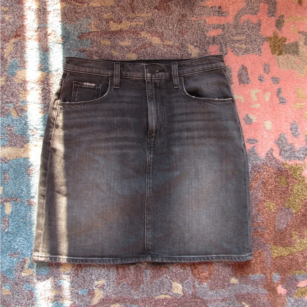 Hudson Los Angeles black denim skirt